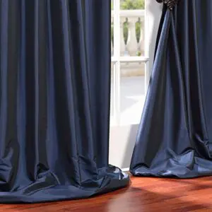 gevoerde taft gordijnen zijn een grote luxe